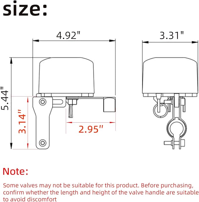 WIFI Smart Water Valve Shut Off Tool Automatic Remote Control On And Off Electric Gas Shutoff Valve Main Compatible With Alexa