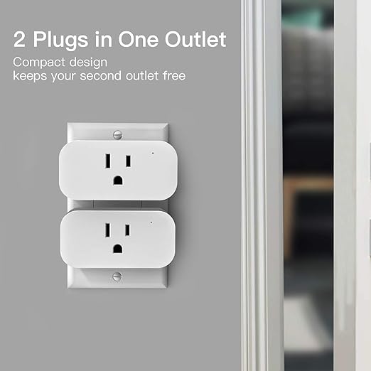 TREATLIFE Smart Plug, 2.4GHz 15 Amp WiFi Smart Outlet with Child Lock and Vacation Mode, Reliable WiFi Connection, Compatible with Alexa and Google Assistant, No Hub Required, Remote Control,1 Pack