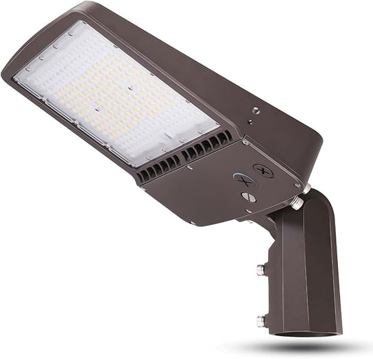 150W LED Parking Lot Light, 5700K 21000LM LED Shoebox Area Light [600W MH/HPS Equiv.], 0-10V Dimmable Outdoor Pole Flood Lights with Slip Mount, IP65 20KV Surge Protection AC100-277V UL&DLC Listed