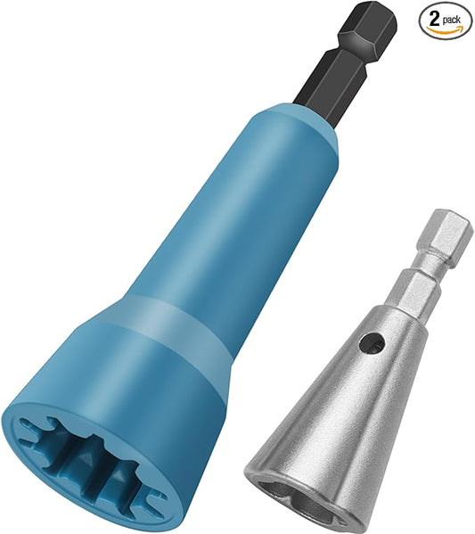 Wire Nut Twister,Wire Twisting Tool,Wire Nut Twiter for Drill,Spin Twist Wire Connector Socket,Wire Connector Driver with 1/4" Chuck,Wire Stripping and Twisting Tool for Cable Quick Stripping(2pcs)