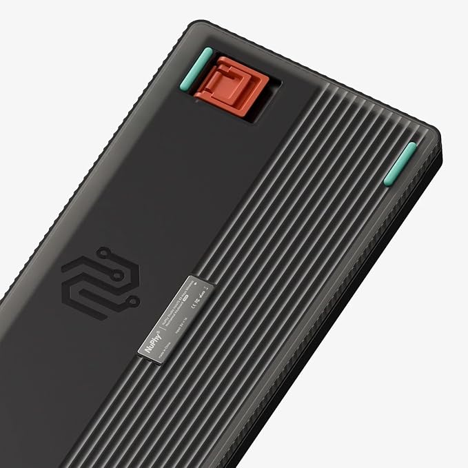 nuphy Halo75 V2 Mechancial Gaming Kyeboard,75% Wireless Hot Swappable Bluetooth Keyboard,83 Kyes RGB Backlit Keyboard,Support Bluetooth/2.4GHz/USB-C-Black Silent Red Clear-Top Switch