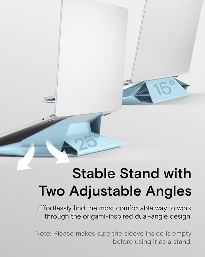 MOFT Laptop Carry Sleeve, 2-in-1 Laptop Bag & Stand for 16" MacBook Air/Pro & Dell/HP/Lenovo/Asus, Stylish Slim Computer Sleeve Bag with Expandable Storage for Computer Accessories, Soothing Mist