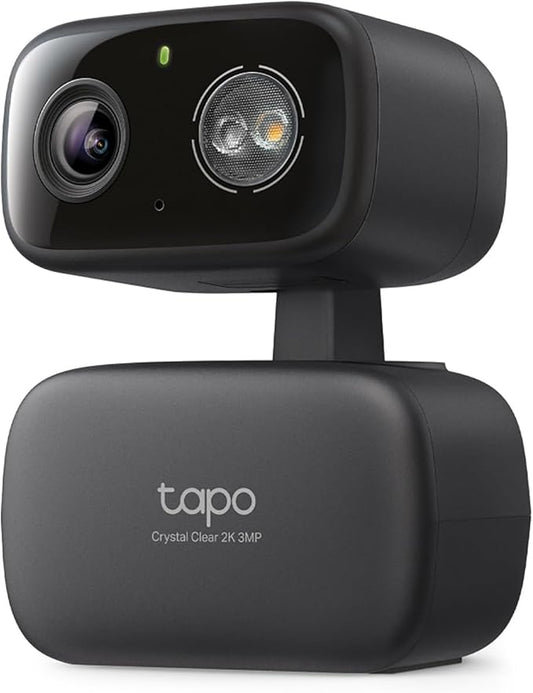 Tapo 2K 3MP Pan/Tilt Indoor/Outdoor Security Camera, Free Person/Baby Cry Detect & Motion Track, 360° Pan, Color Night Vision, SD/Cloud Storage, Works w/Alexa & Google Home, HybridCam 360, Black