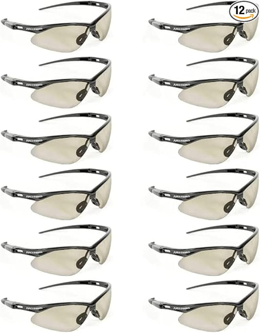 Malta Dynamics APEX Safety Glasses – Construction Safety Glasses for Men and Women with Anti Scratch and Anti Fog Protection, ISEA & ANSI Z87 Compliant (Indoor/Outdoor, 12 Pairs)