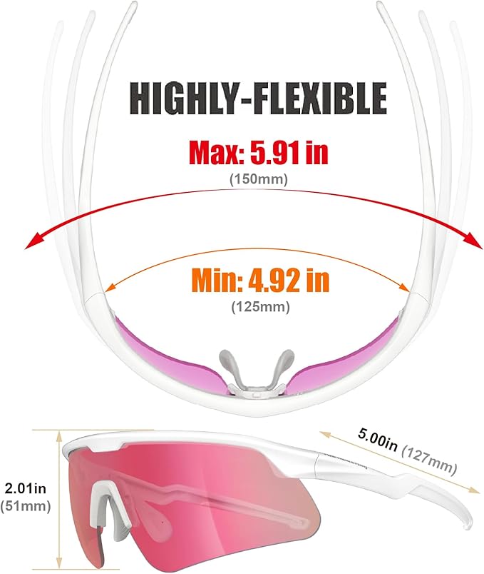 Eye Protection Anti Fog Sport Safety Glasses for Women Men Running Cycling Riding Pickleball Range S54