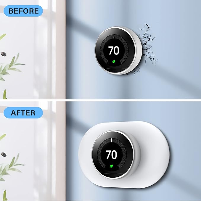 Nest Wall Plate for Google Nest Learning Thermostat 2nd/3rd, 7.7 * 5 inch Nest Thermostat Trim Kit, Made for Google Nest Learning Thermostat 2nd/3rd, Easy Installation