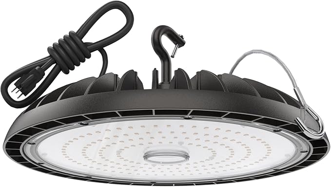 LED High Bay Light 200W, 30000LM 5000K Bright UFO High Bay Light [800W MH/HPS Eqv.] with 5' Cable US Plug, 100-277V ETL Listed Bay Lighting for Shop Garage Barn Warehouse