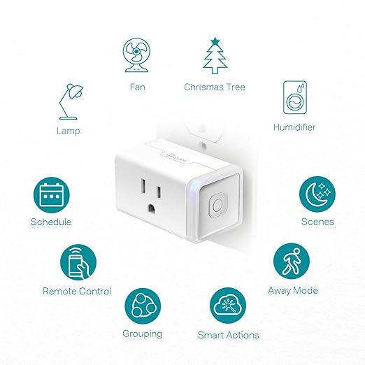 Kasa Smart Plug HS103P2, Smart Home Wi-Fi Outlet Works with Alexa, Echo, Google Home & IFTTT, No Hub Required, Remote Control,15 Amp,UL Certified, (Pack of 2) White