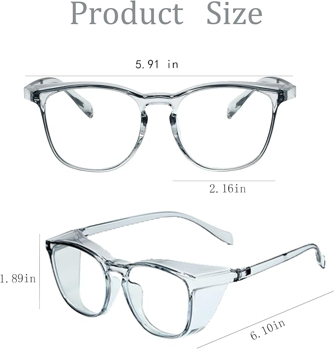 Safety Glasses for Men Women, Anti Fog Safety Goggles Comfortable Blue Light Blocking UV Protective Adult Nurse