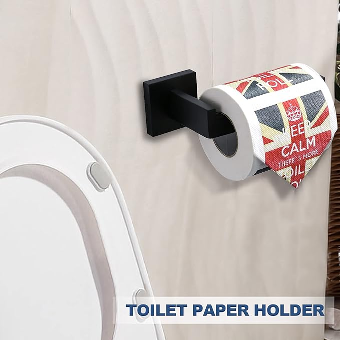 Matte Black Bathroom Accessories Bath Accessories Set Towel Racks for Bathroom Towel Holder Black Bathroom Hardware Set Black Bathroom Towel bar Sets Stainless Steel Bath Accessories kit 23.6 Inch