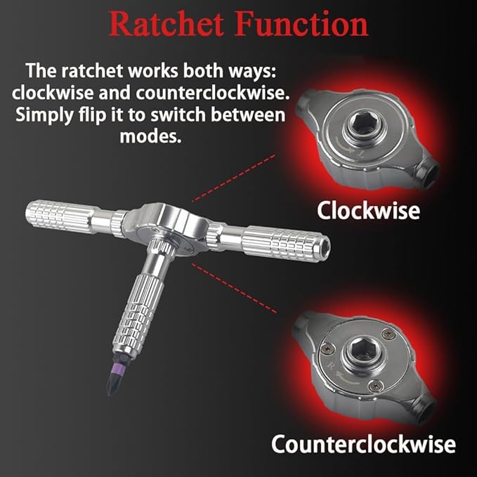 40 In 1 Magnetic Ratchet Screwdriver Set, Multifunctional Diy Ratchet Mini Screwdriver Set, Precision Repair Tool With Detachable Handle, Small Screw Driver For Furniture Computer (40PCS)