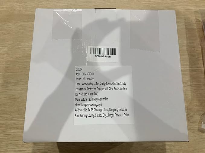 Weewooday 48 Pcs Safety Glasses One Size Safety Eyewear Eye Protection Goggles with Clear Protective Lens for Work Lab