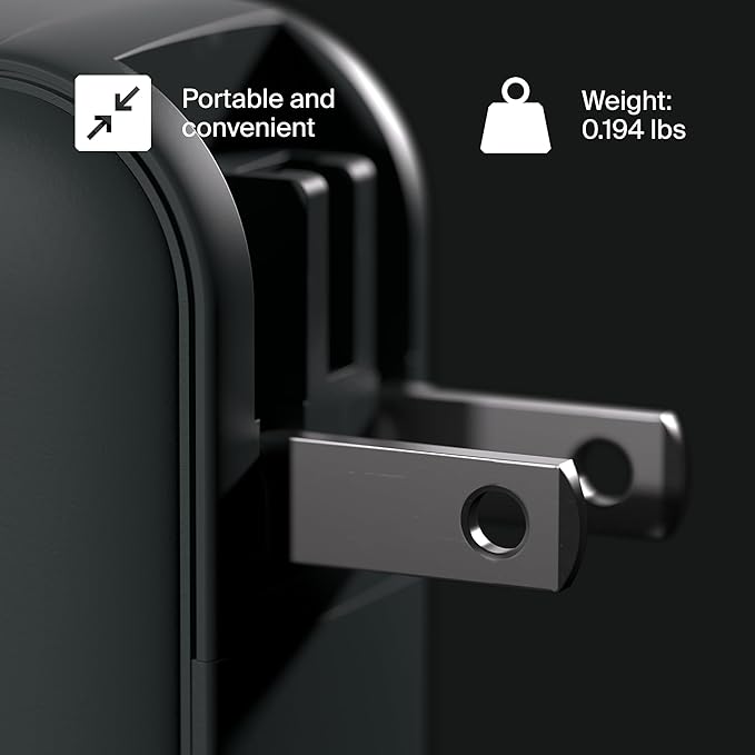 CLEMM Core 45W Dual USB-C Charger, Core GaN PPS, Power Adapter for iPhone 16/15/14/13/12/11/X, Galaxy S24 Ultra/S23 (Core 45W)