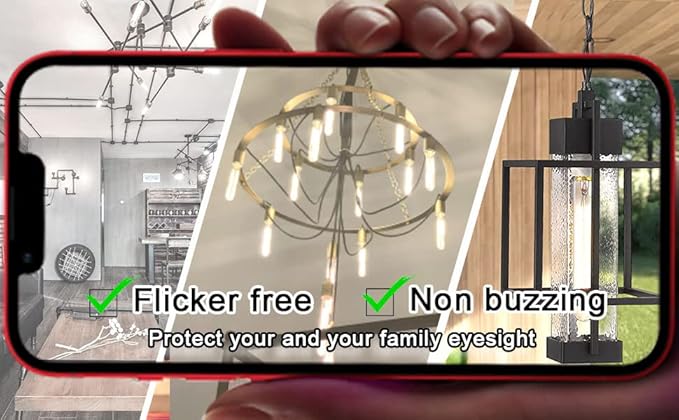 7.3 Inch E26 Led Bulb 6W, Equal 80 Watt 4000K Neutral White Edison Bulbs Dimmable, T10 T9 Long Tubular Clear Glass Light Bulb 800LM for Vanity Pendant Pipe Wall Sconces - UL Cert 6Pack