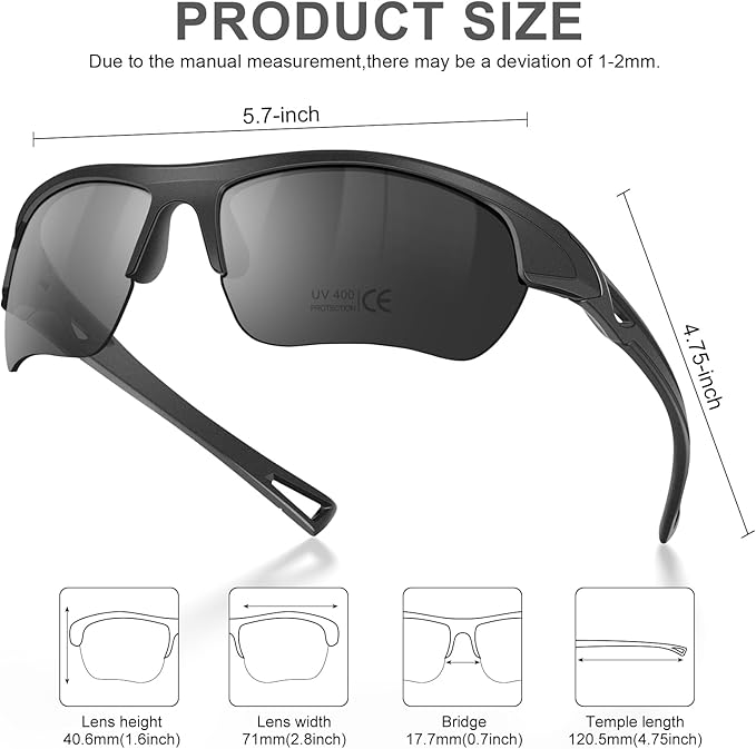 6 Pack Safety Glasses, UV Protective Eyewear, ANSI Z87.1 Impact Resistant Anti-Scratch Safety Goggles for Men Women