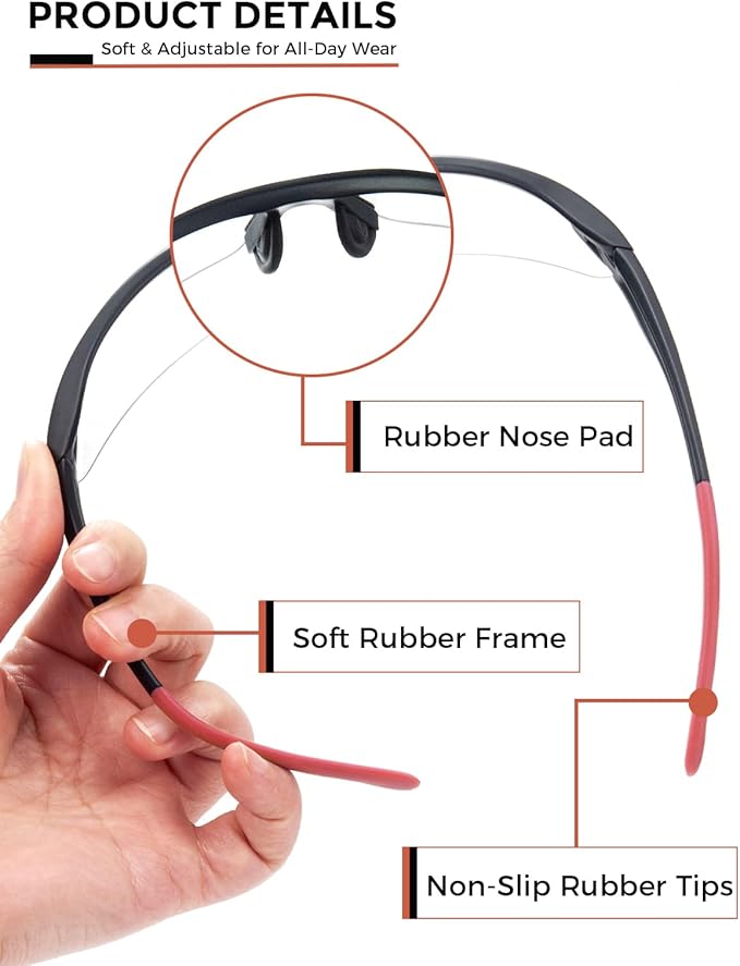 Anti-Fog Safety Glasses Clear Work Goggles Eye Protection for Shooting Sports Eyewear Scratch Resistant Lens