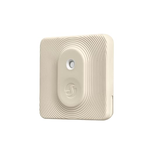 Shelly Blu H&T Ivory | Bluetooth Smart Temperature & Humidity Sensor with Remote App Control & Monitoring | Splash and dust-Proof | Smart Scenes | Notification Alerts | Free Data Storage Export