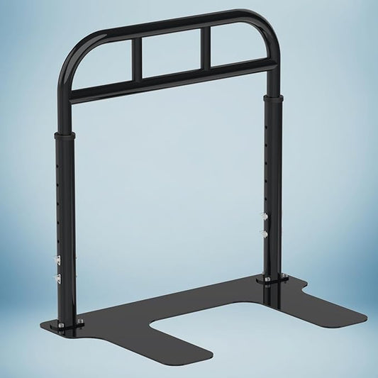 Bed Rail for Elderly Adults Safety, Heavy Duty Bed Rail with 6 Adjutsable Heights, Bed Assist Rail for Seniors, Twin, Queen, King Size Bed (400 LBS Loading, Black)