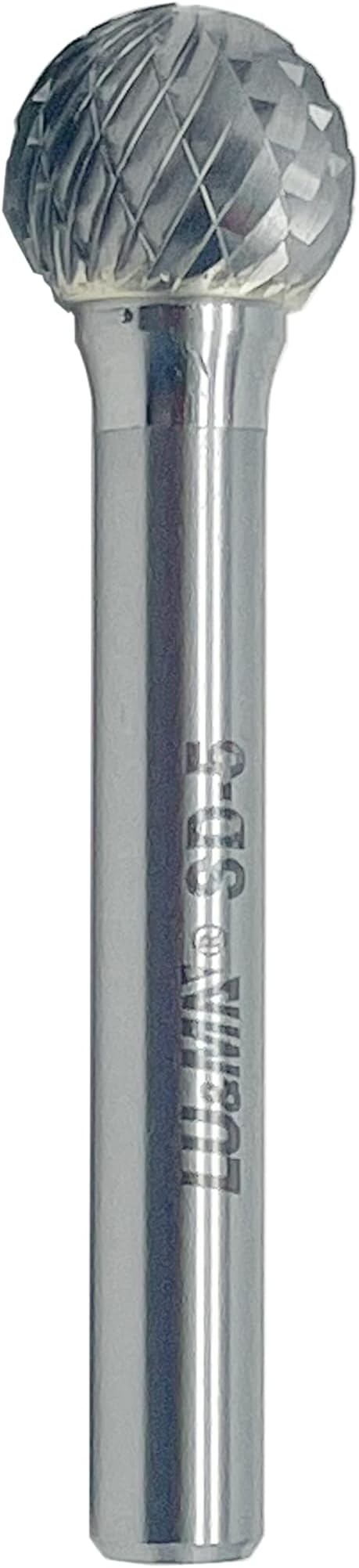 SD-5 Tungsten Carbide Burr ball Shape Double Cut Rotary Burrs File(1/2''cutter Dia ， 1/2''Cutter Length) with 1/4'' (6.35mm) Shank dia, used for metalwork, tool making, engineering, grinding by LU&MN