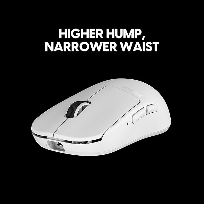 Pulsar Gaming Gears X2H v3 Wireless Gaming Mouse, Ultra Lightweight 1.87 oz (53g), Symmetrical, Optical Switch, 32000 DPI, 750 IPS, XS-1 Sensor, 8k Compatible (Mini, White)