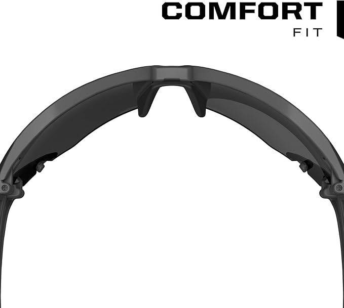 Mechanix Wear: Vision Type-V Safety Glasses with Advanced Anti Fog, Scratch Resistant, Half Framed Protective Eyewear, Lightweight Glasses with Adjustable Arms and Nose (Fire Mirror Lens)