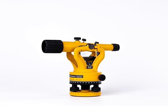 NSLP500C Leveling Device with Tripod, Carrying Case & Grade Rod, ±0.3mm/m Accuracy, Digital Display, Durable Construction