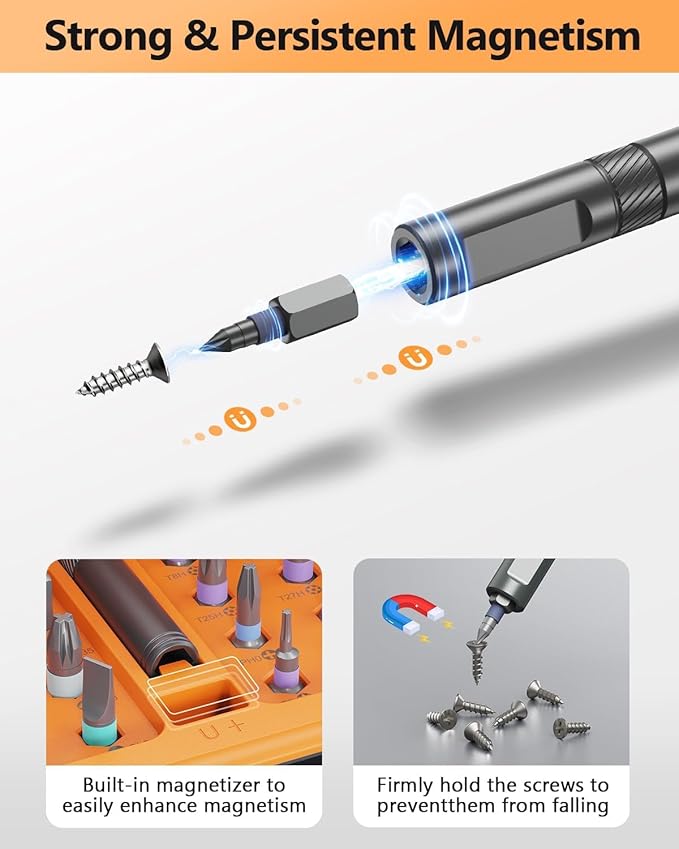 Upgraded 42 in 1 Magnetic Screwdriver Set, Ankilo DIY Ratchet Screwdriver Set, Multi Bit Magnetic Drive with 40 PCS Magnetic Bits, Portable Repair Tool Kit for Home, Bike, Repairs