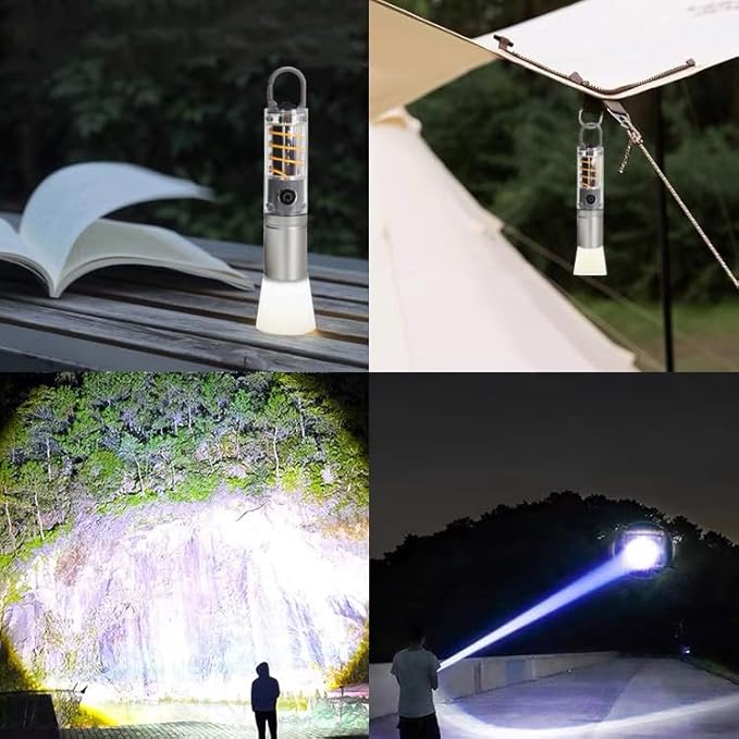 High Power Flashlights, 100000 High Lumen Rechargeable LED Flashlights, 6 Modes, Waterproof and Powerful Flashlights, Suitable for Family Camping and Hiking