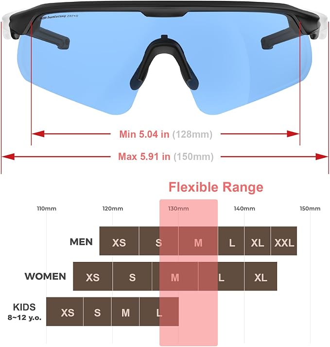Eye Protection Anti Fog Sport Safety Glasses for Women Men Running Cycling Riding Pickleball Range S54