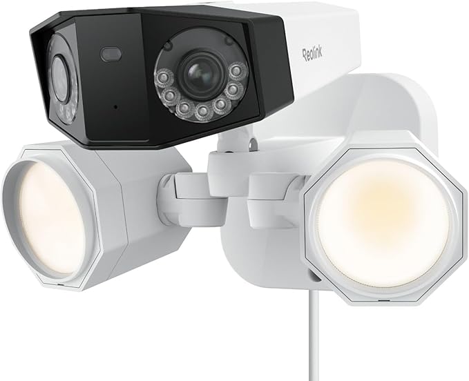 REOLINK 4K Dual-Lens Floodlight Security Camera, Outdoor PoE IP Camera with 180° Ultra-Wide Angle, 1800 Lumen Floodlight, Human/Vehicle/Pet Detection, Two Way Talk, Waterproof, Duo Floodlight PoE