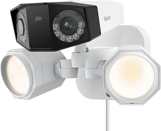 REOLINK 4K Dual-Lens Floodlight Security Camera, Outdoor PoE IP Camera with 180° Ultra-Wide Angle, 1800 Lumen Floodlight, Human/Vehicle/Pet Detection, Two Way Talk, Waterproof, Duo Floodlight PoE