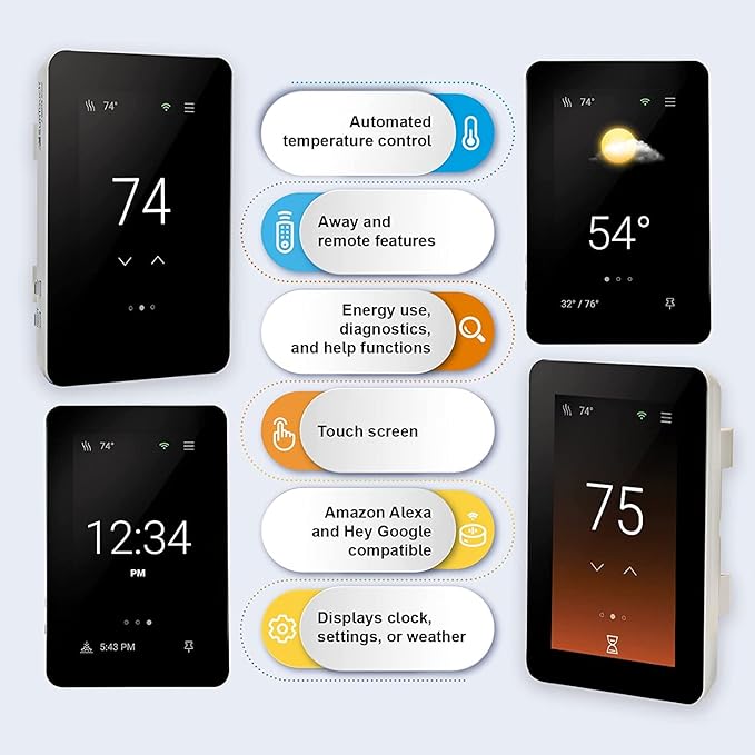 SunTouch ConnectPlus WarmWire Under Floor Heating Kit with Cable, Sensor, SunStat Voice-Activated WiFi Thermostat, 100 Sq Ft with 3" Spacing, 240V, Installs Over Plywood, Backer Board, Concrete Slab