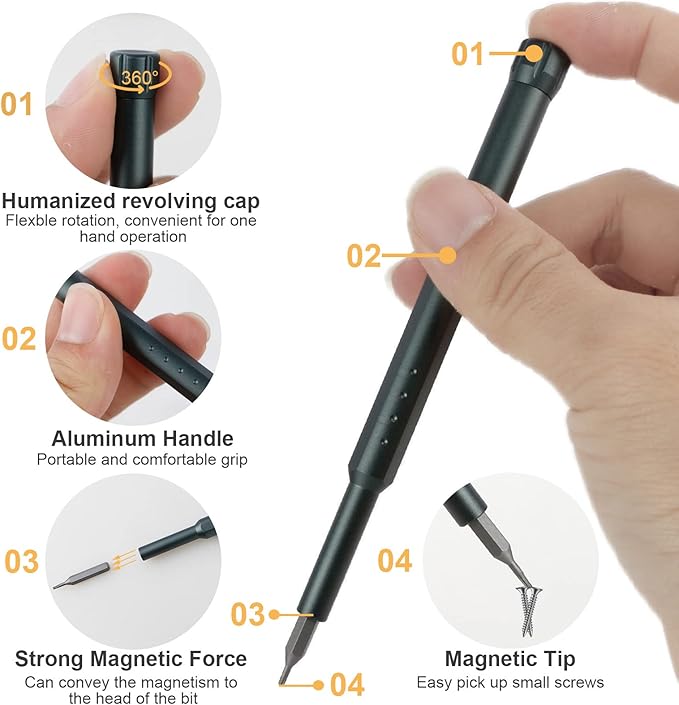 Precision Screwdriver Set, 46 in 1 Mini Screwdrivers, Screwdriver Bit Sets, Multifunction Precision Screwdriver Kit, Repair Tool Kit for Electronics, Computer, Eyeglass, Phone, Watch