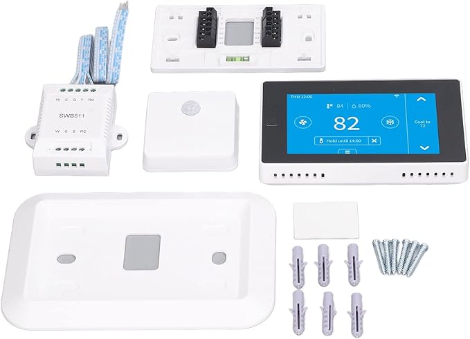 Digital Thermostat Smart WiFi Temperature Monitor Sensor,with Large LCD Touch Screen Remote Control,for Home