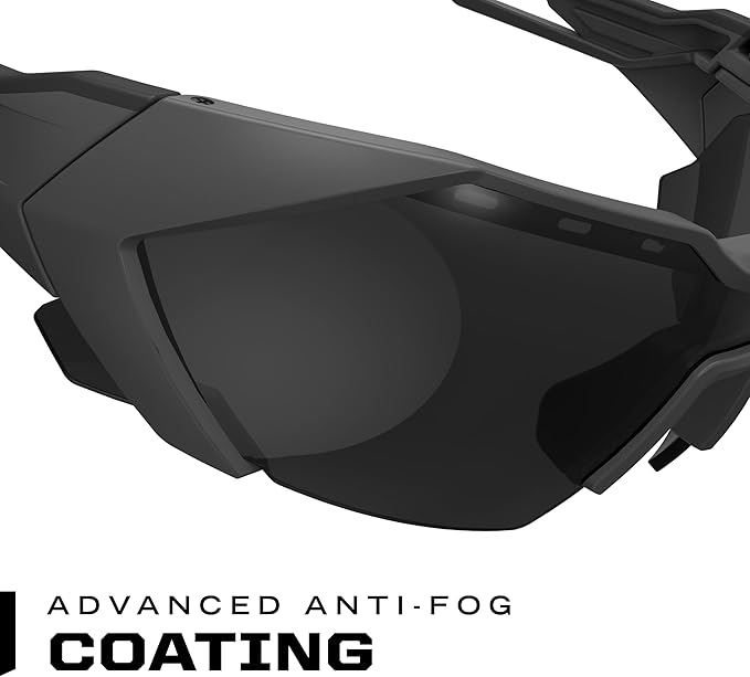 Mechanix Wear: Vision Type-E Safety Glasses with Advanced Anti Fog, Scratch Resistant, Grey Half Framed Protective Eyewear, Lightweight, Adjustable Arms and Nose, For Outdoor Use (Smoke Lens)