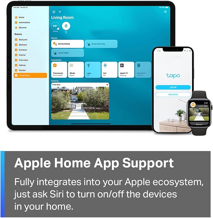 TP-Link Tapo Matter Compatible Smart Plug Mini, Compact Design, 15A/1800W Max, Super Easy Setup, Works with Apple Home, Alexa & Google Home, UL Certified, 2.4G Wi-Fi Only, White, Tapo P125M