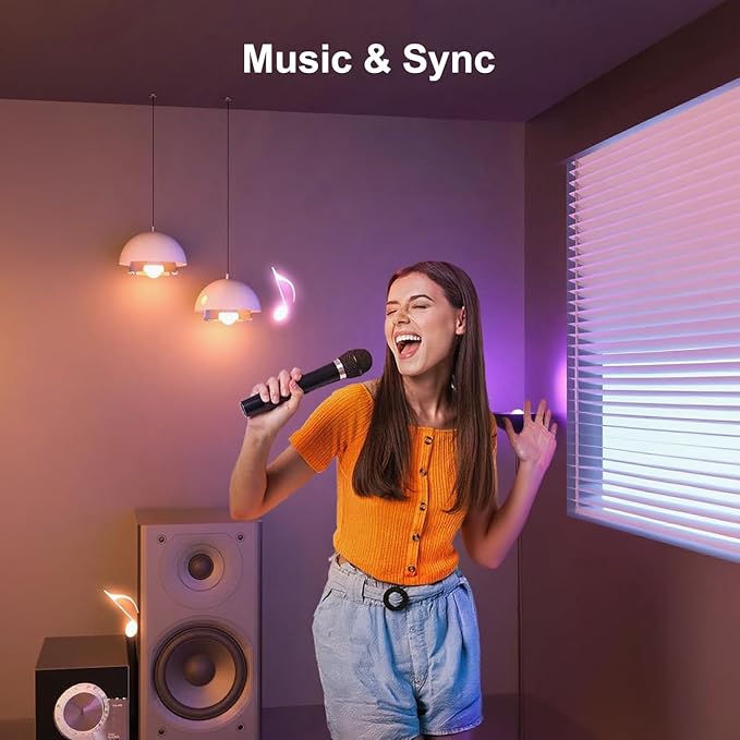 Matter Smart Light Bulb, A19 WiFi Smart Bulbs, Recessed Can LED Color Changing Light Bulbs RGBW, Works with Matter, Alexa and Google Assistant, 2.4Ghz Only, E26 800 Lumen, 2 Pack