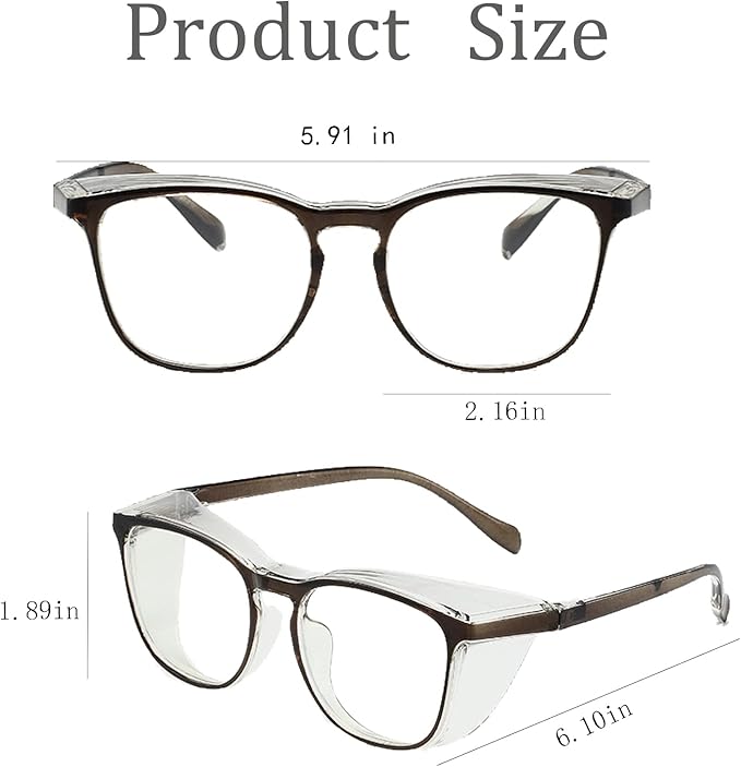 Safety Glasses for Men Women, Anti Fog Safety Goggles Comfortable Blue Light Blocking UV Protective Adult Nurse