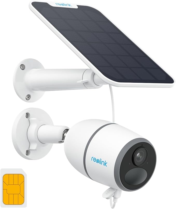 REOLINK 2K LTE Celluar Security Camera - 4G No WiFi, Rechargeable Battery, Wireless Solar Powered, 4MP Night Vision, 2-Way Talk, Smart Person/Vehicle Detection, Go Plus+Solar Panel, Updated Version