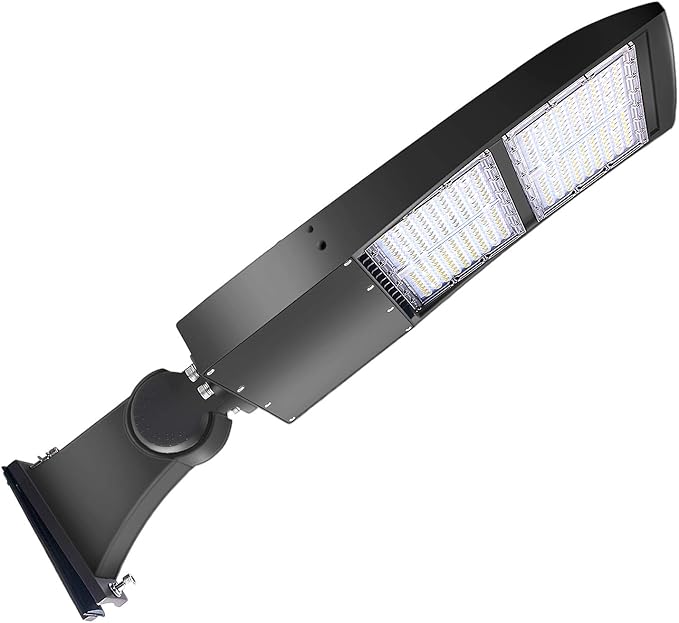 300W LED Parking Lot Lights- Surge Protection Built-in LED Shoebox Street Pole Lighting, Waterproof 42000LM 1-10V Dimmable Outdoor Commercial Area Road Lighting 5000K 200-480V DLC UL