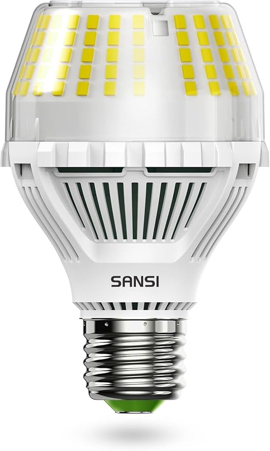 SANSI Dimmable LED Light Bulb 150 Watt Equivalent, A19 2500 Lumens 5000K Daylight Bright White Bulb Ceramic Technology, E26 Base, 22.5 Years Lifespan, 17W Energy Saving Light Bulbs for Home Kitchen