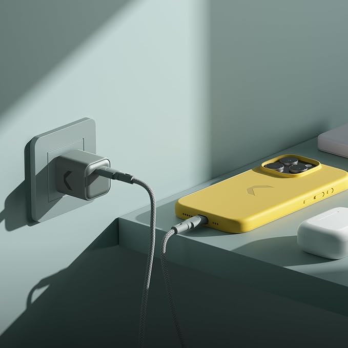 CLEMM Core 35W USB-C Charger, Core GaN PPS, USB-C Power Adapter for iPhone 16/15/14/13/12/11/X, Galaxy S24 Ultra/S23 (Core 35)