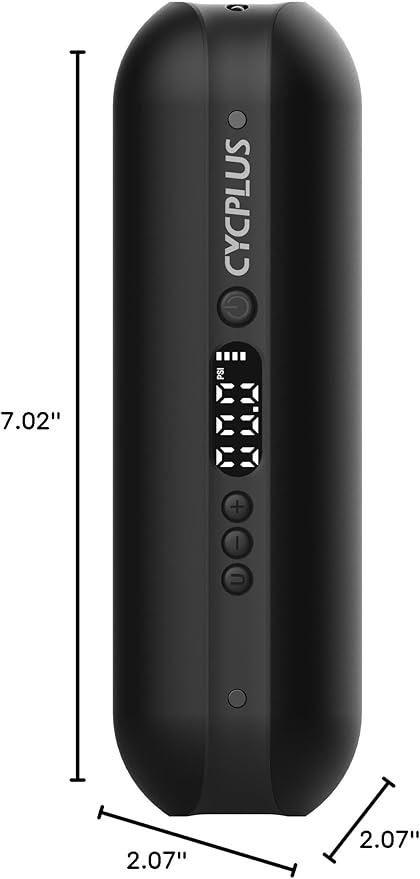 CYCPLUS Electric Air Compressor Portable Bicycle Pump Car Tire Inflator, Max 150 PSI, Auto Shut-Off Air Pump with Presta and Schrader Valves for All Bicycles Motorcycles and Cars