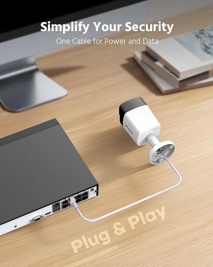 ANNKE H500 3K 5MP Poe Security Camera System with Audio, 8CH H.265+ NVR with 2TB HDD for 7/24 Recording, 8pcs Wired Outdoor IP Camera, Human&Vehicle Detection, Color Night Vision, Build-in Mic, IP67