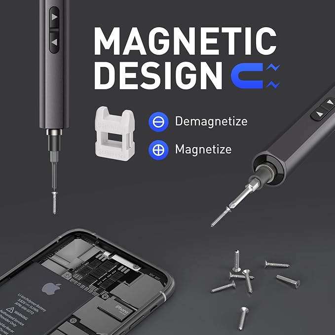 Electric Screwdriver Set, 97 in 1 Mini Cordless Precision Screwdriver, Digital display, Anti-slip Handle, LED Lighting, Dual-speed Adjustment, Long Battery Life, Covers All Work Scenarios