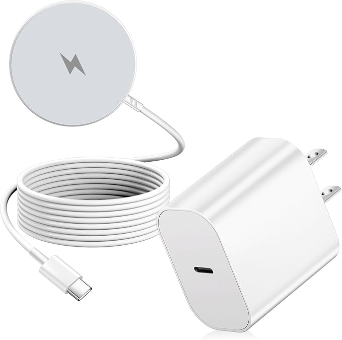 Magnetic Wireless Charger iPhone,Wireless Mag Safe Charger Magnetics Charger Pad USB C Charging Block and 10FT Mag-Safe Magnetic Chargers for iPhone 16 Pro Max/16e/15/14 Plus/13 Mini,AirPods Pro 2/3