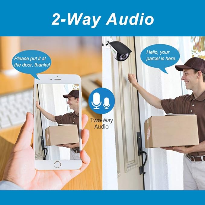 SV3C 5MP WiFi IP Camera Outdoor, Dual Band 2.4GHZ 5GHZ WiFi Security Cameras, Exterior Onvif Cam Support RTSP Browser Viewing, Human Motion Detection, Two-way Audio, IP66 Waterproof, SD Card Recording