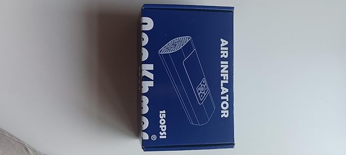 Tire Inflator Portable Air Compressor: Cordless Air Pump for Car Tires 150PSI - Tire Pump with Pressure Gauge for Car Bike Motorcycle Balls (Grey Blue)