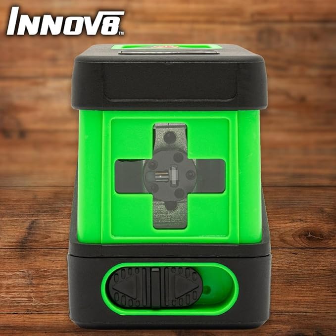 Innov8 50ft Cross Line Class II < 1Mw Laser Level | Precision Measuring | Laser Scale Projection | Adjustable Scale Spacing | Ergonomic Design | DIY or Professional Projects | Compact & Lightweight