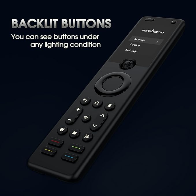 SofaBaton X1 Universal Remote, All-in-One Smart Universal Remote Control with Hub and App, Control Up to 60 IR/Bluetooth/WiFi Devices, Customize Activities
